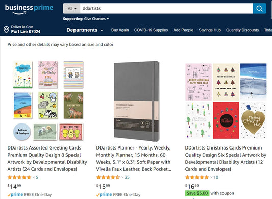 DDartists Products Available at Amazon & Etsy